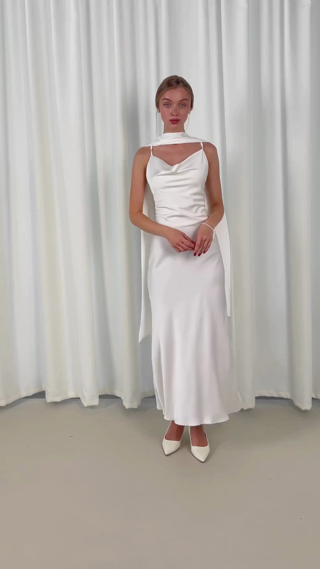 Open back slip dress for wedding Chloe dress