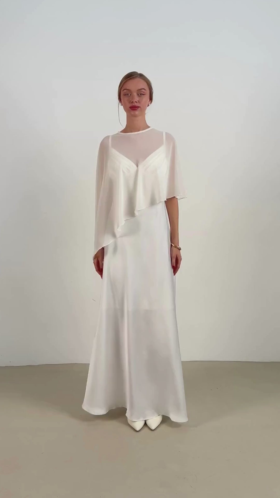 Chiffon bolero short shawl for bride